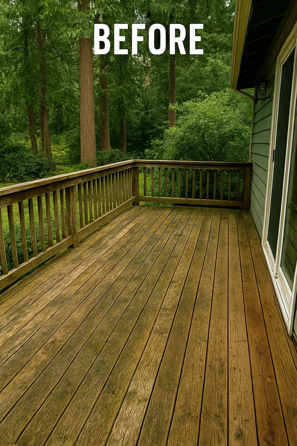 Deck before budget-friendly pressure washing Portland OR